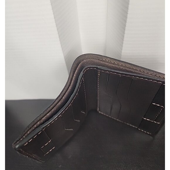 Grande Pelle HANDMADE in UKRAINE Leather Wallet Bi-Fold coin pocket magnetic - Picture 2 of 9